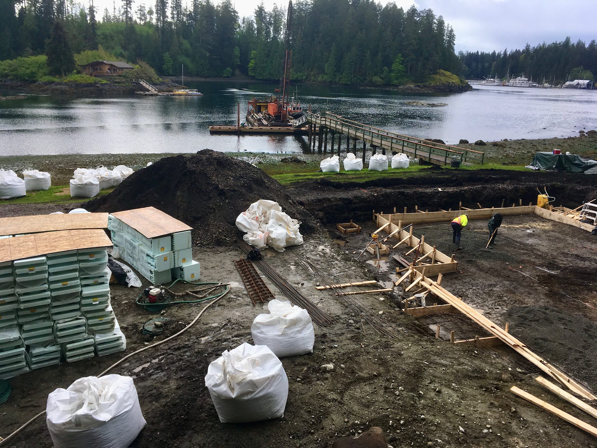 Marine construction and excavation on Quadra Island
